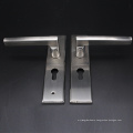 Europ standardstainless steel 304 lever handle lock with lock body and cylinder for timber door